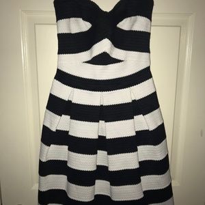 Striped Strapless Dress